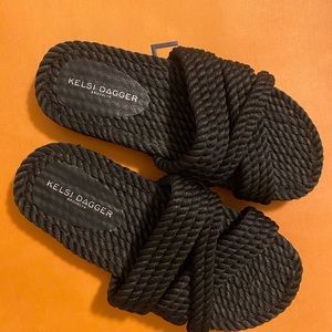 Kelsi dagger black braided sandals - brand new from Nordstrom